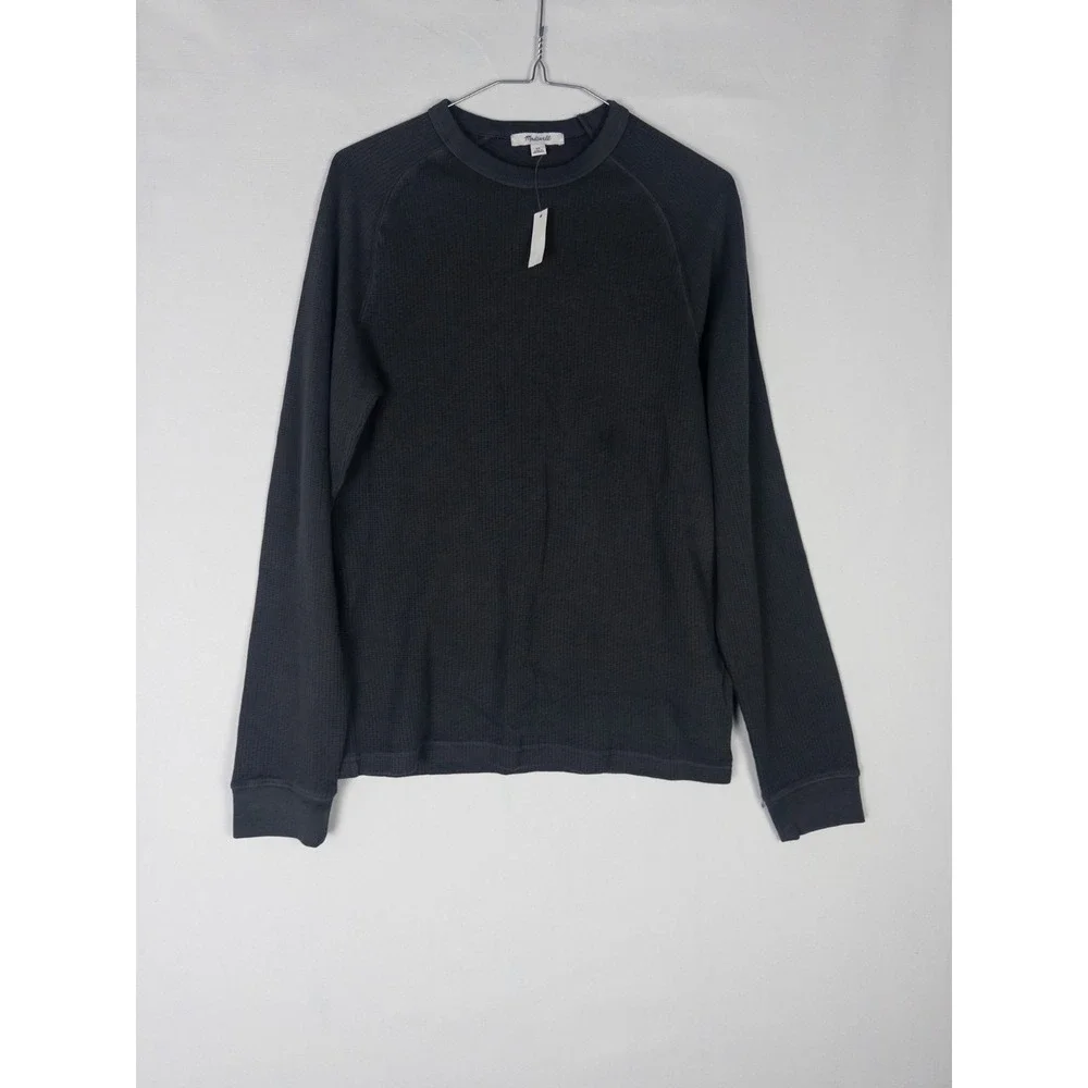 NWT Madewell‎ Womens Sweater XS Heather Gray Pullover Solid Knit Cotton